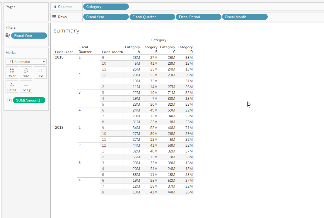 Optimized Combination of Fiscal Calendar Table and Tableau calendar